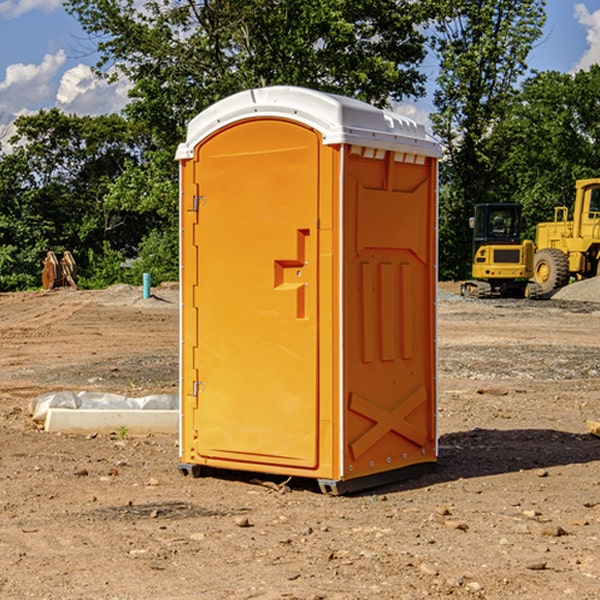 how often are the porta potties cleaned and serviced during a rental period in East Baldwin ME